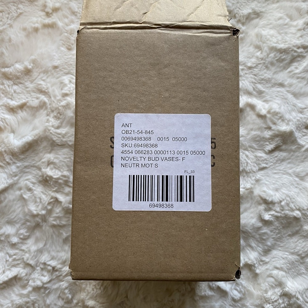 Anthropologie Woodland Bud Vase Fox Whimsical Stoneware 5.75x4 Inch New In Box - Picture 12 of 13
